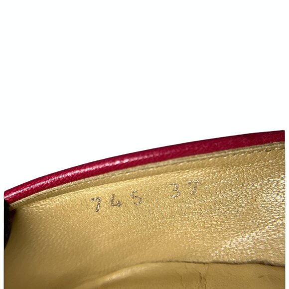 VALENTINO GARAVANI Red Satin Crystal Embellishments Flats EU 37 Bedazzled Ballet - Picture 9 of 11